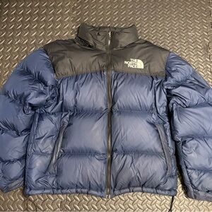The North Face Men's Navy and Charcoal Puffer Jacket